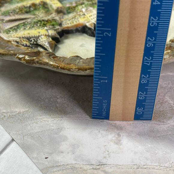 Antique Josef Strnact 3D Neuschwanstein Castle Germany plate . - Picture 7 of 8